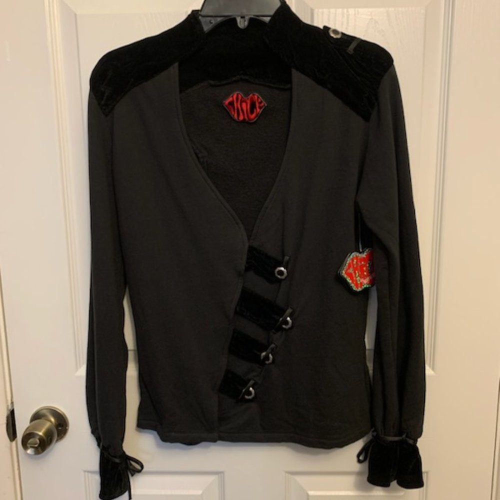 Chick by Nicky Hilton Black Cotton Jacket NWT